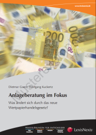 Broschüre Anlageberatung im Fokus